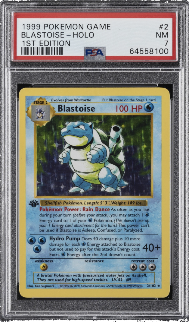 Blastoise Holo 1st Edition 1999 PSA 7